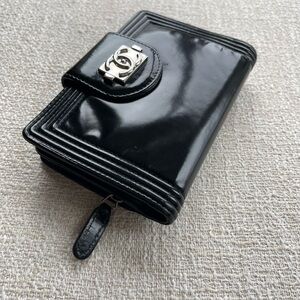 Chanel Boy Black Leather Wallet